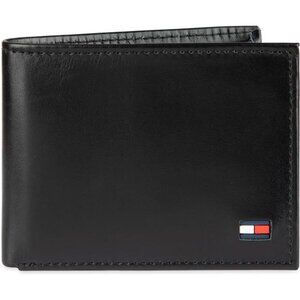 Men's Classic Logo Style Passcase Bifold Wallet with Multiple Card Slots